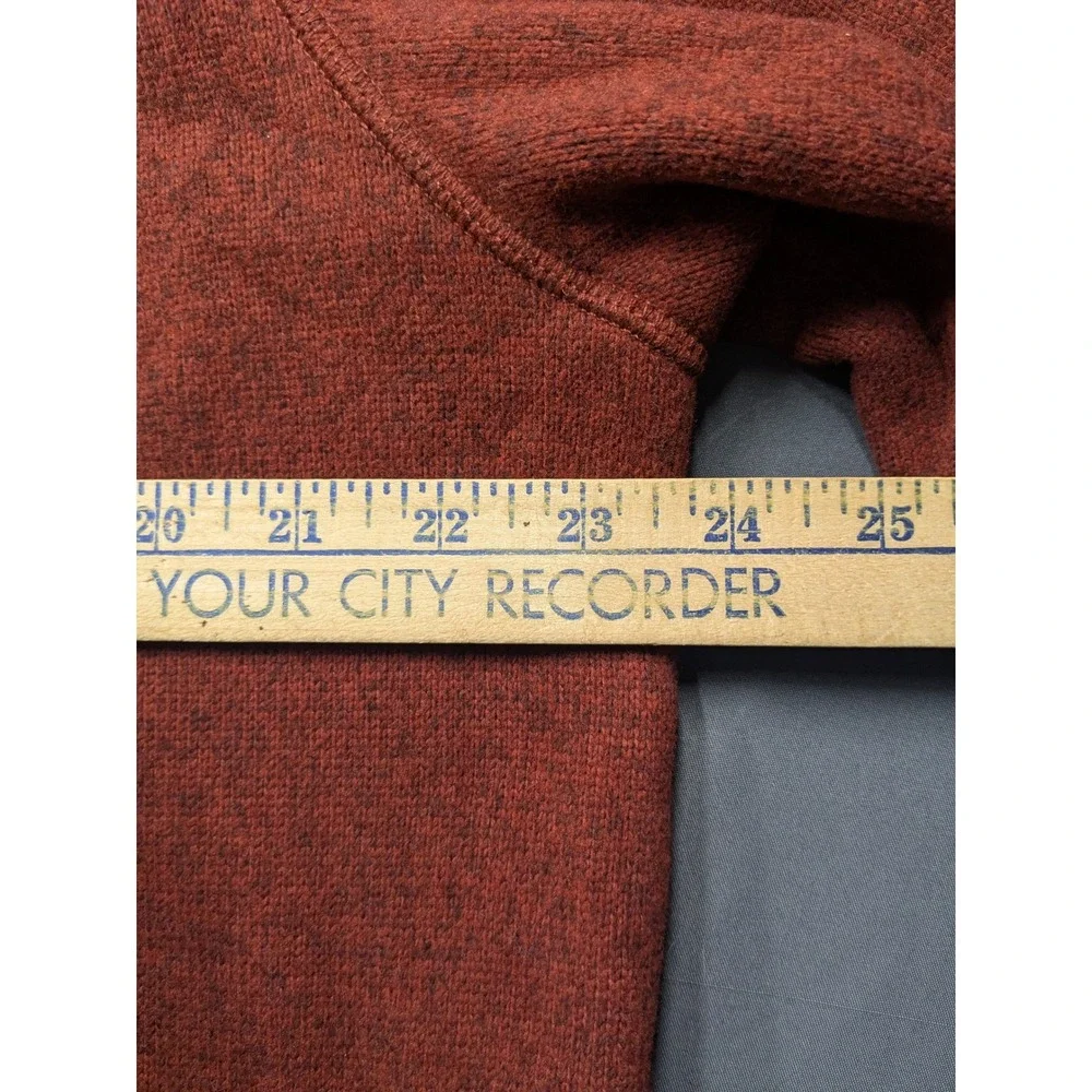 The North Face Gordon Lyons Quarter Zip Fleece Jacket Mens L Red NF0A5GL1